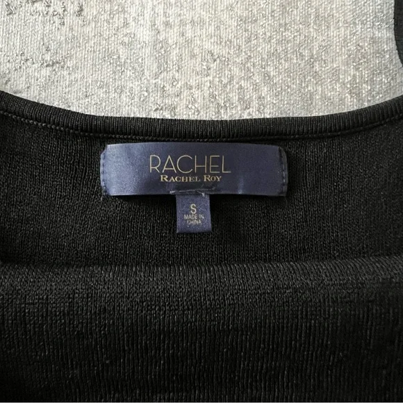 NEW Rachel Roy Black Sleeveless Square Neck Top - Picture 6 of 7